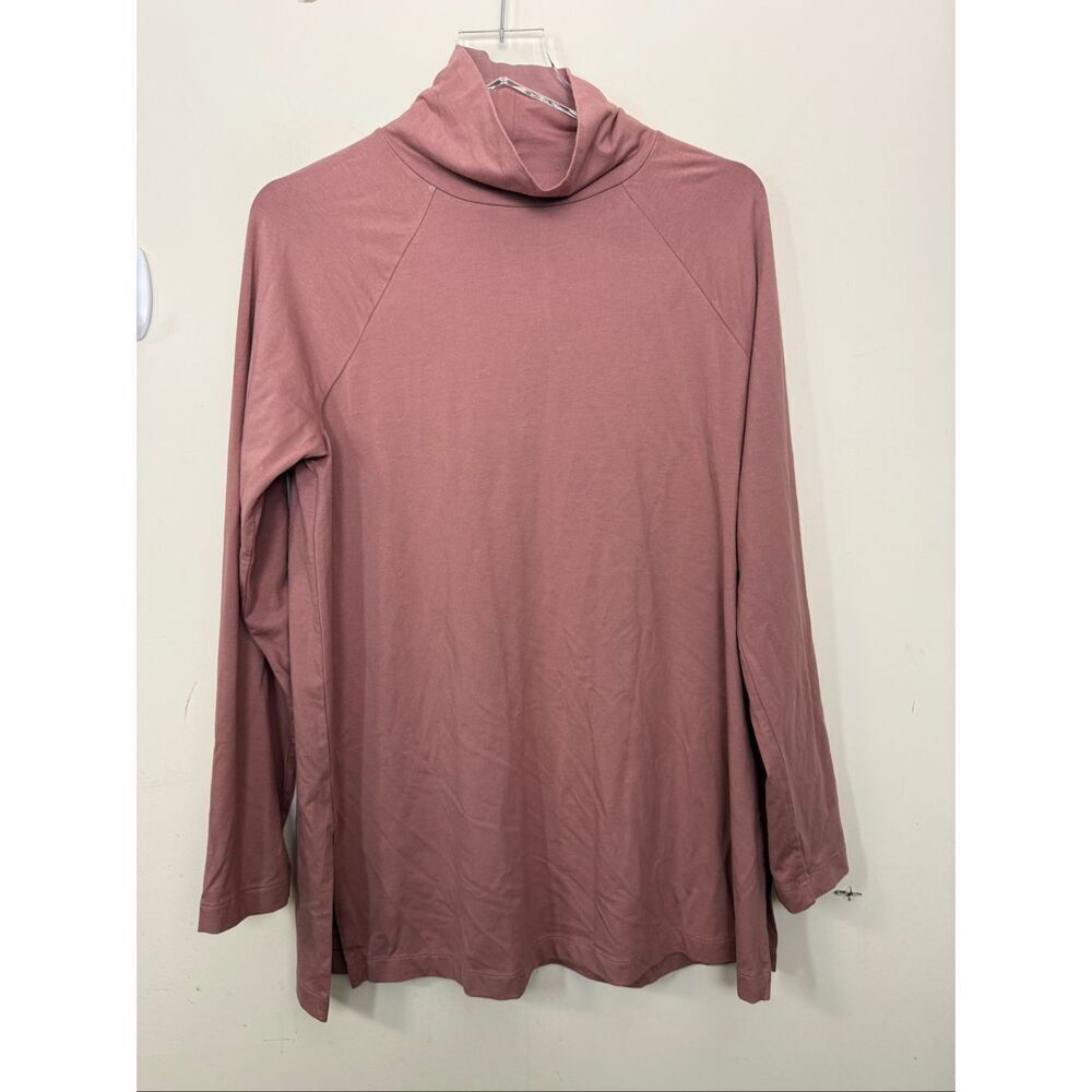 J.Jill Mauve Luxe Supima Cotton Turtleneck Tunic Women’s Medium Minimalist Casua